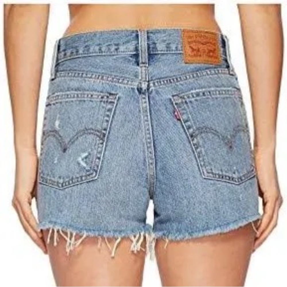 Levi's Wedgie Fit Shorts Women's Levi's Blue Denim Cutoff Shorts